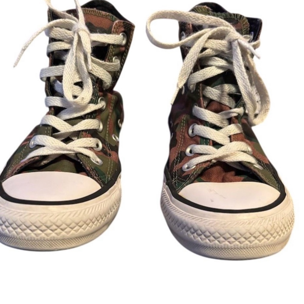 Converse Green and Brown High-Top Sneakers